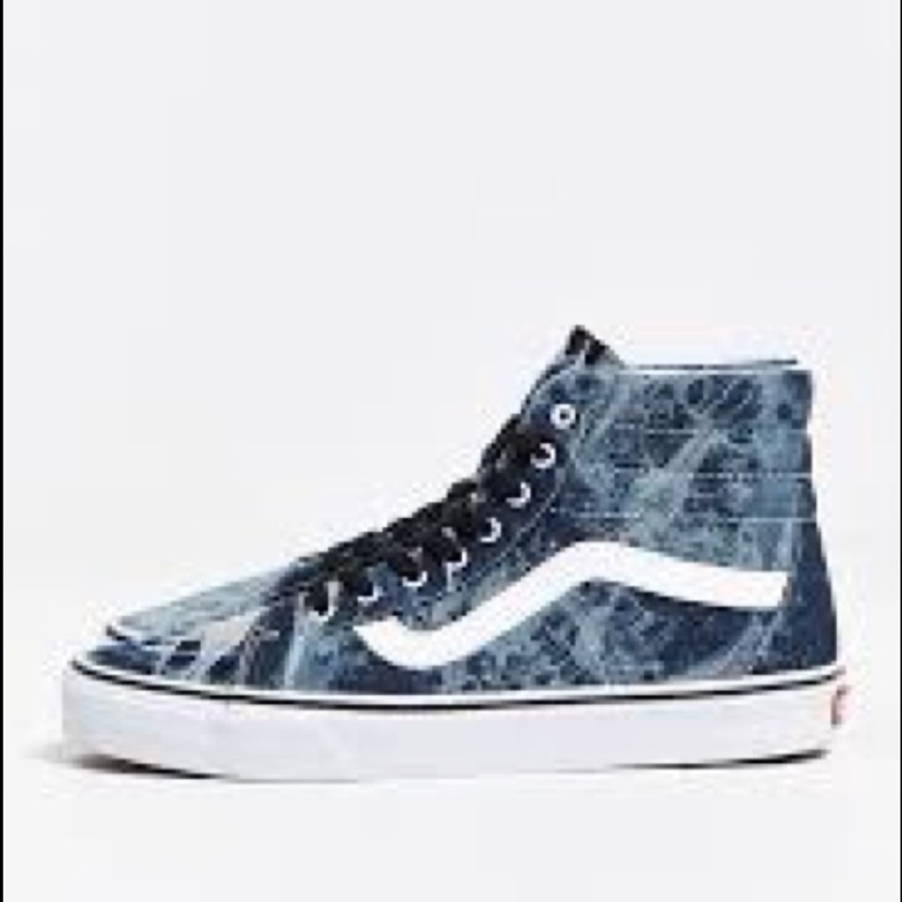 VANS | sk8 hi skate / acid wash denim